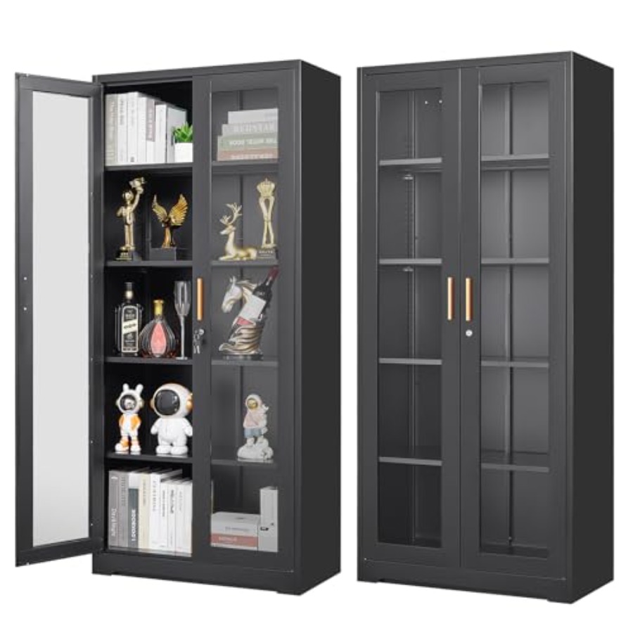 Glass Cabinet Display - 71 Lemari Pajang Kaca Logam untuk