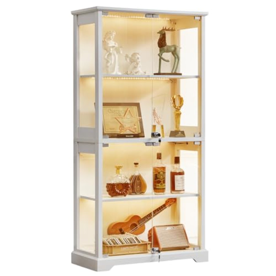 Glass Cabinet Display - Lemari Pajangan Kaca Gaya Farmhouse dengan