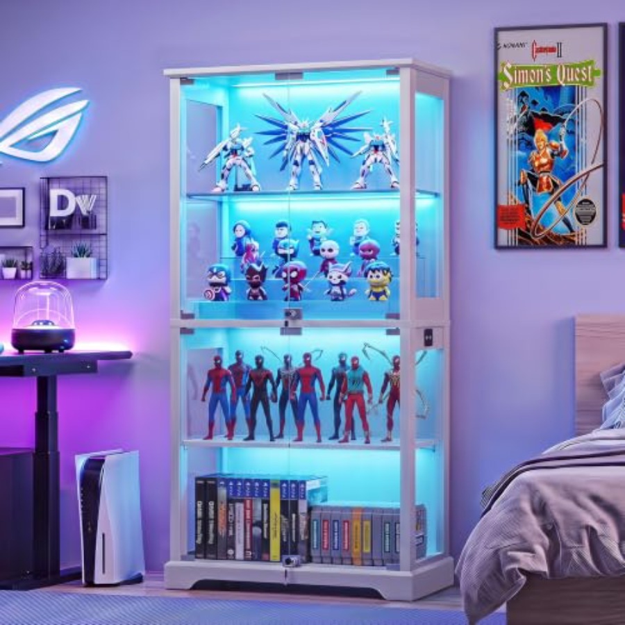Glass Cabinet Display - Lemari Pajangan Kaca Gaya Farmhouse dengan
