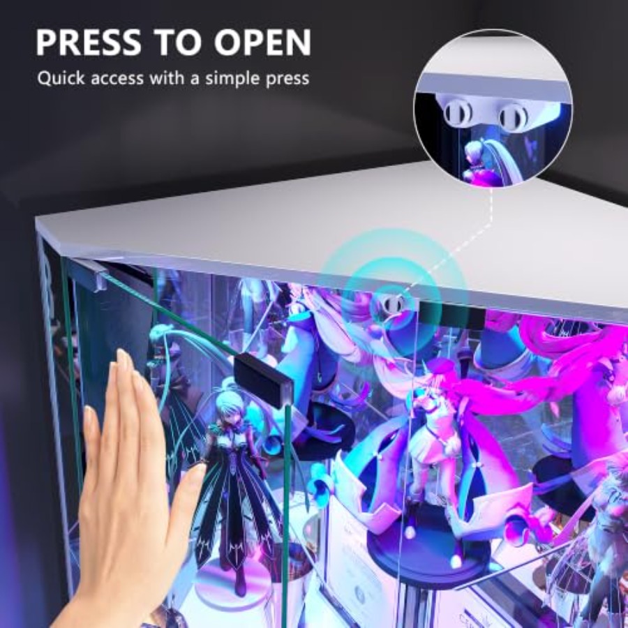 Lemari Pajangan Sudut Tinggi 6 - Glass Cabinet Display ulasan dan harga