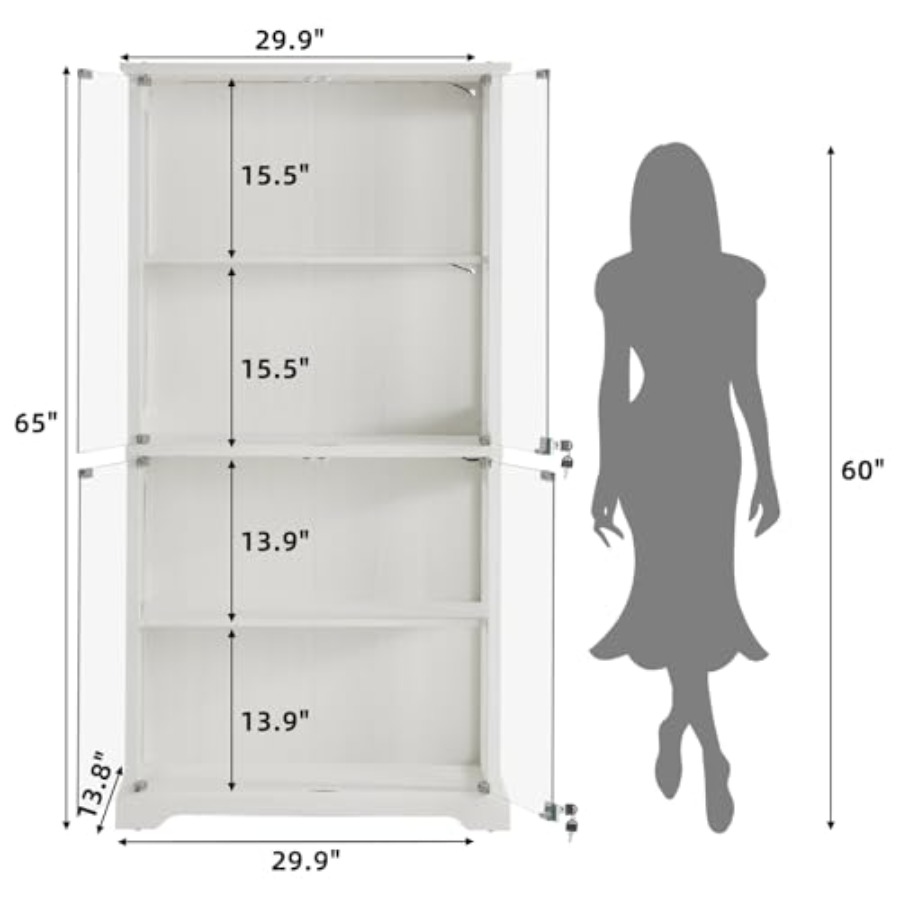 Lemari Pajangan Kaca Gaya Farm - Glass Cabinet Display ulasan dan harga