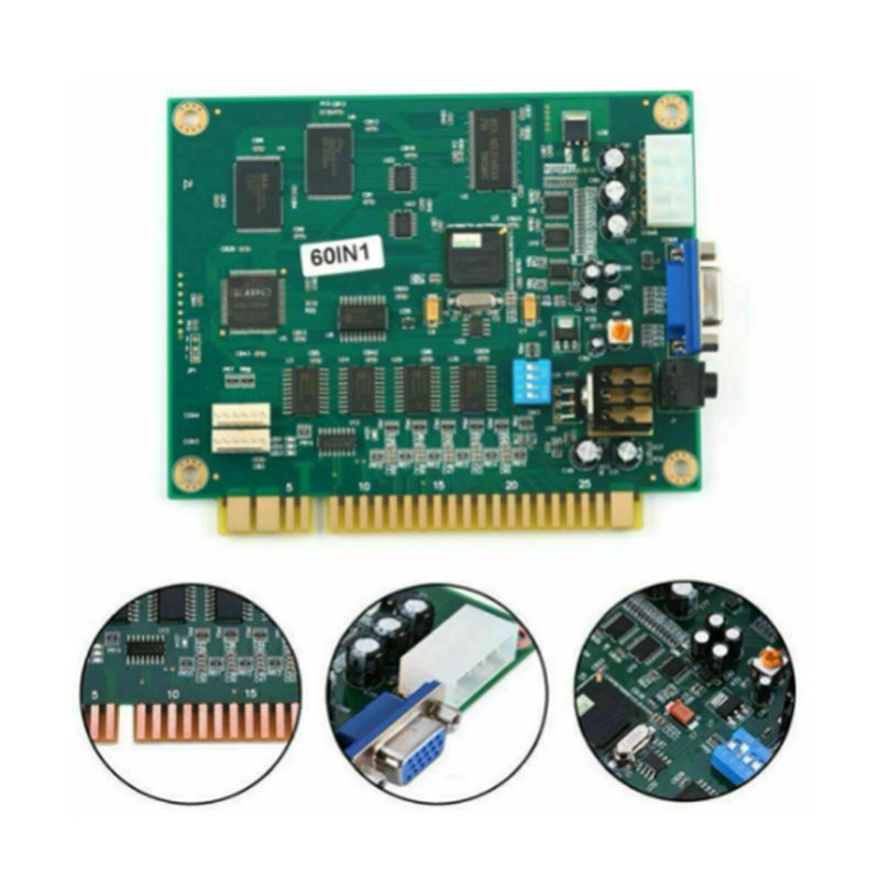 X64A-4X 60 In 1 Papan PCB Mult - Usb Game Board Jamma ulasan dan harga