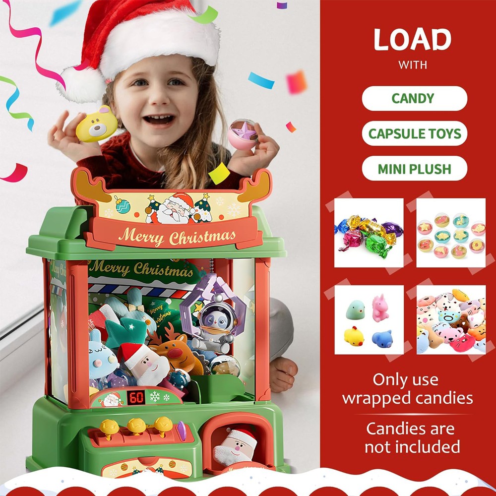 Mesin cakar Natal untuk anak-a - Arcade Game Vending Machine ulasan dan harga