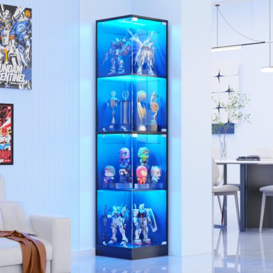 Lemari pajangan sudut dengan p - Glass Cabinet Display ulasan dan harga
