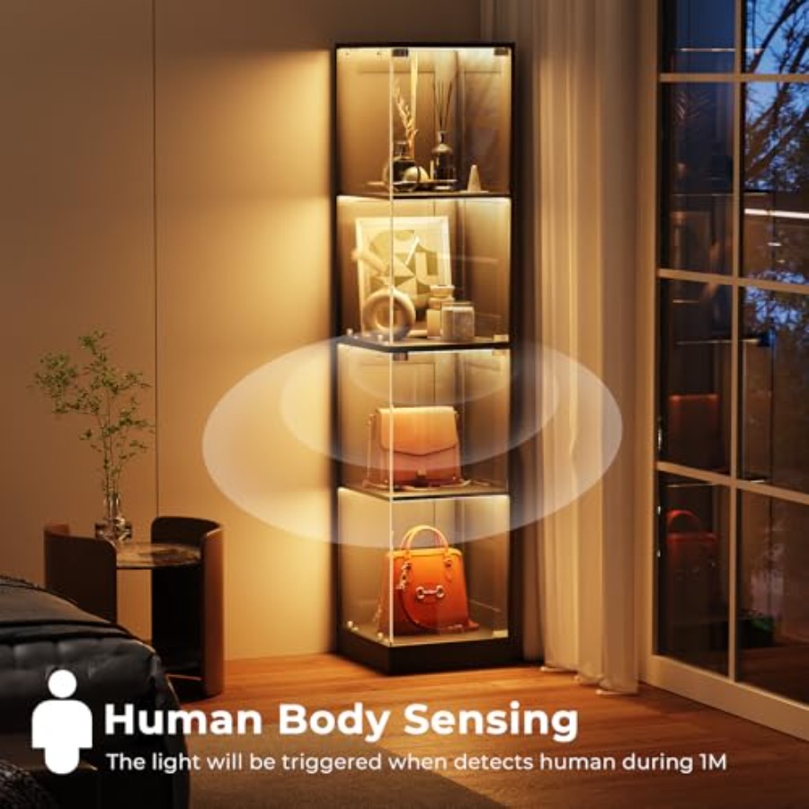 Lemari pajangan sudut dengan p - Glass Cabinet Display ulasan dan harga