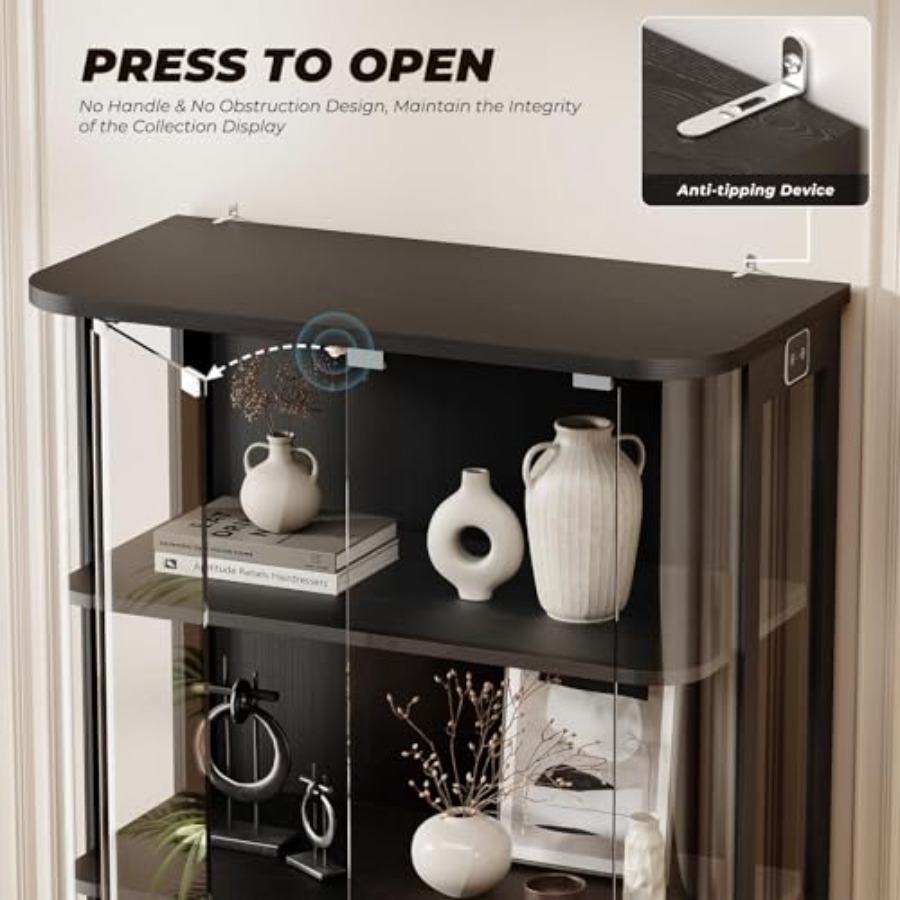 Lemari Pajangan 3 Tingkat Berb - Glass Cabinet Display ulasan dan harga
