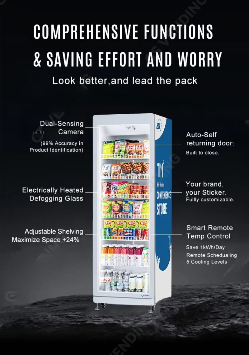 Mesin Vending Otomatis FOODLIN - Open Vending Machine ulasan dan harga