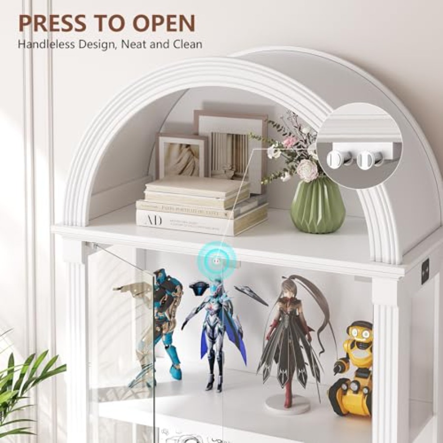 Lemari pajangan melengkung unt - Glass Cabinet Display ulasan dan harga