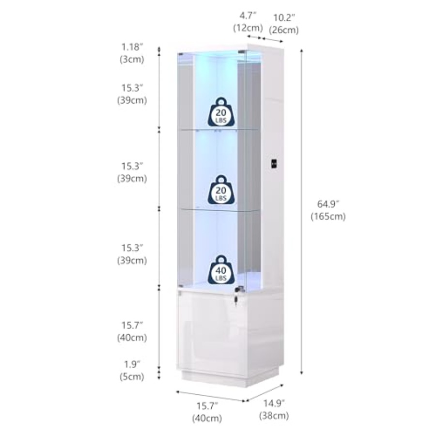 Lemari Pajangan Sudut untuk Ru - Glass Cabinet Display ulasan dan harga