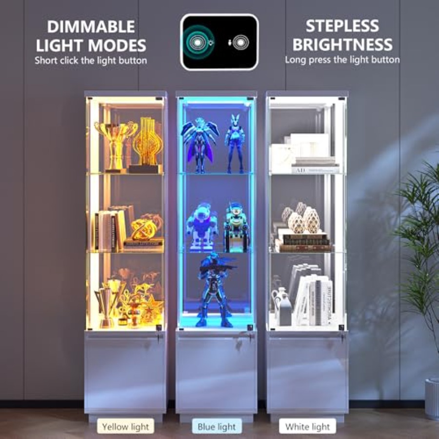 Lemari Pajangan Sudut untuk Ru - Glass Cabinet Display ulasan dan harga