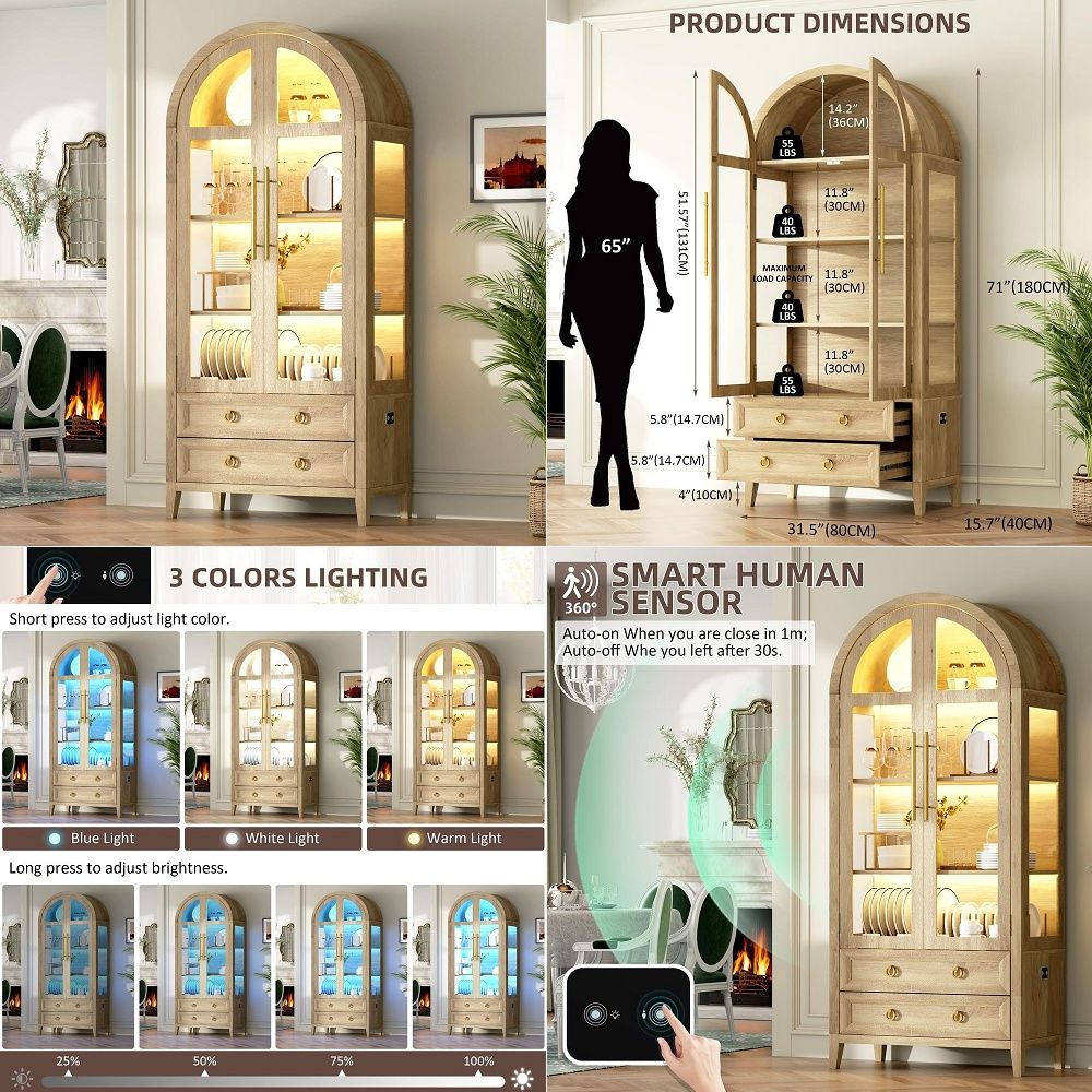 71 Lemari Pajangan Lengkung de - Glass Cabinet Display ulasan dan harga