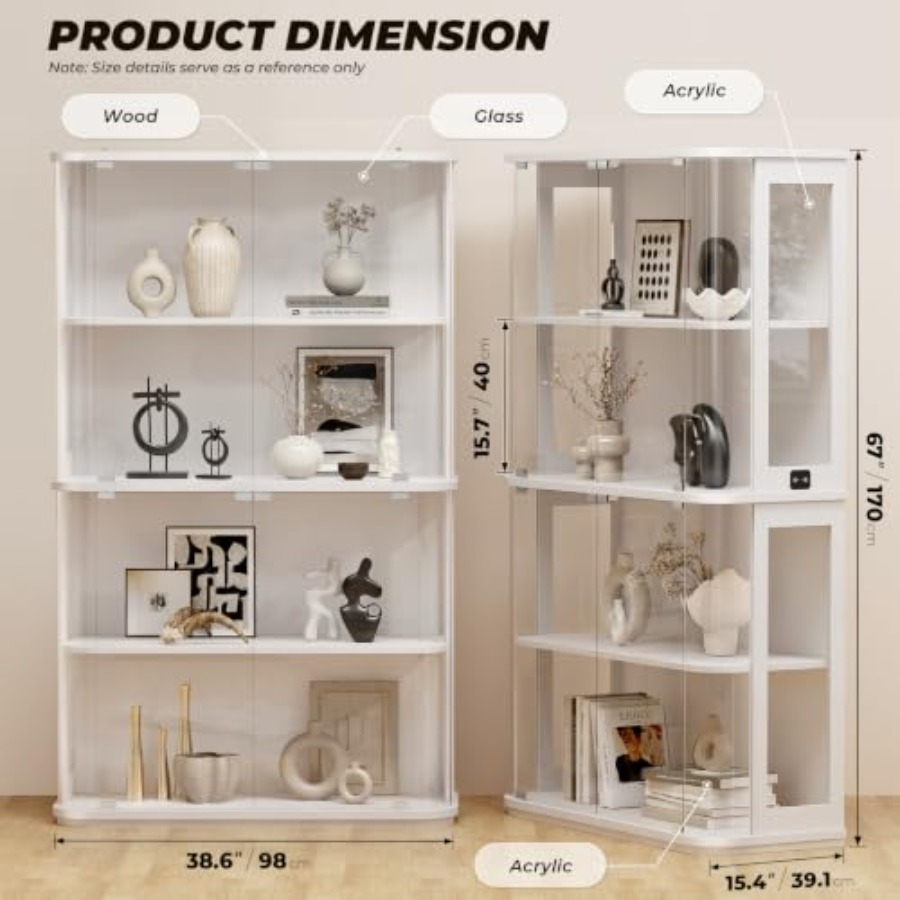 Lemari pajang berbentuk bulat  - Glass Cabinet Display ulasan dan harga