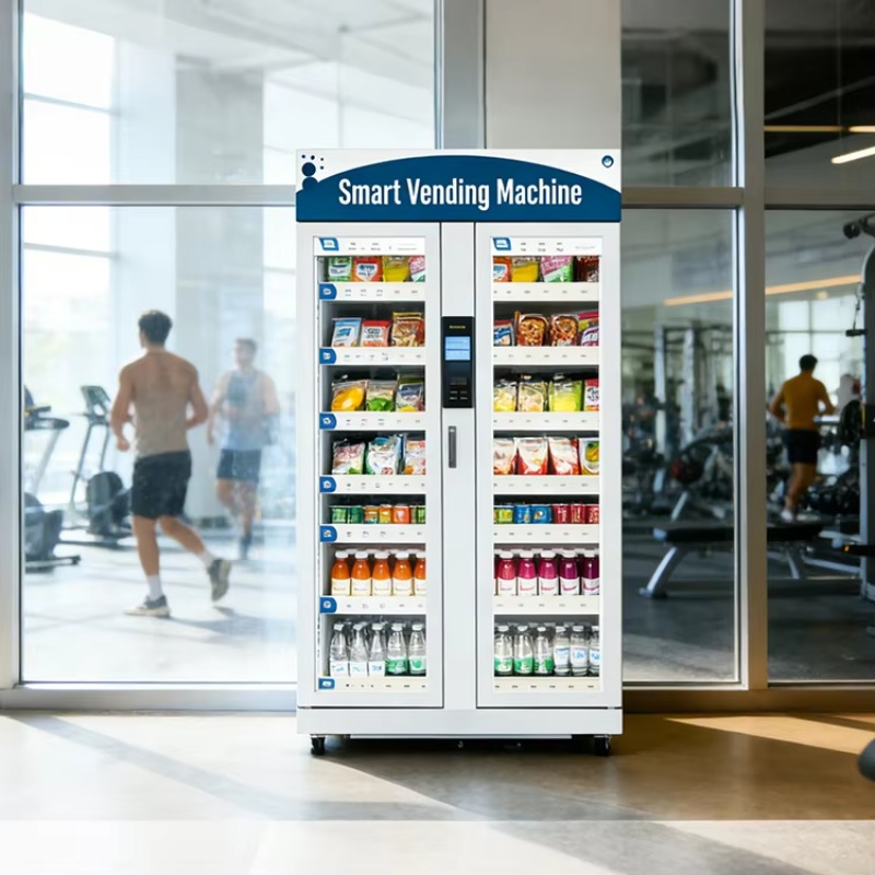 Kulkas Pintar AI EU/US Tanpa T - Open Vending Machine ulasan dan harga