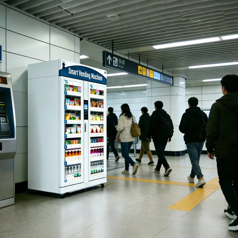 Kulkas Pintar AI EU/US Tanpa T - Open Vending Machine ulasan dan harga