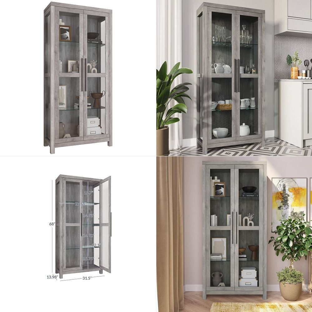 Lemari Pajangan Kaca, Lemari P - Glass Cabinet Display ulasan dan harga