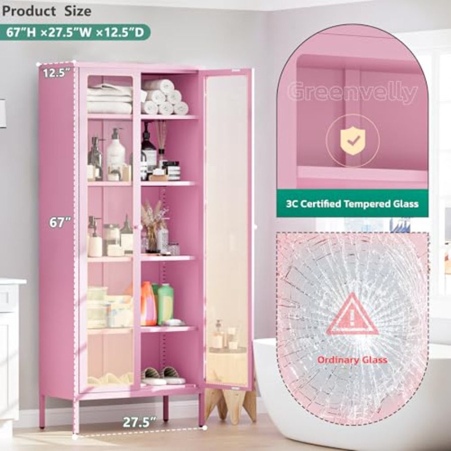 Lemari Pajang Kaca 5 Tingkat u - Glass Cabinet Display ulasan dan harga
