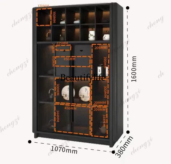a55 Rak buku kayu solid minima - Glass Cabinet Display ulasan dan harga
