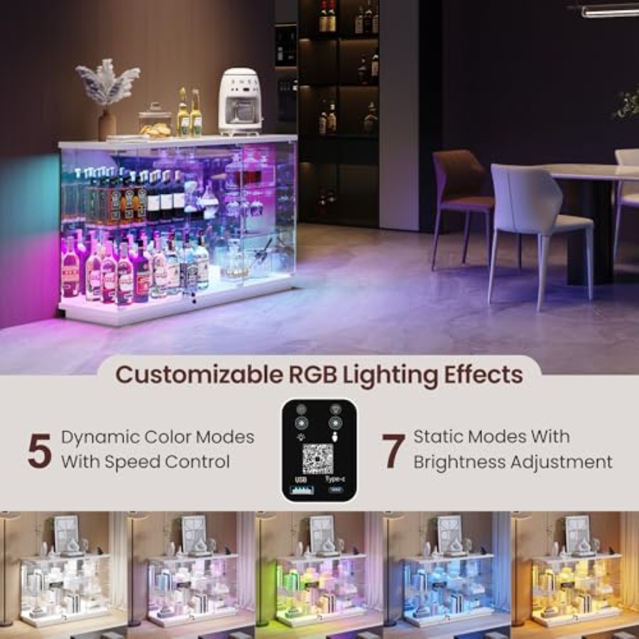 Lemari Pajangan Kaca RGB denga - Glass Cabinet Display ulasan dan harga